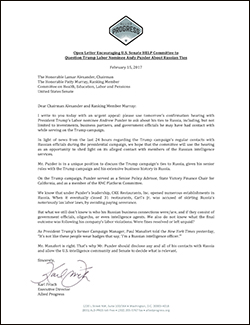 Letter to HELP Committee